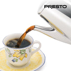Cafetière à percolateur Presto en acier inoxydable, 12 tasses, robuste, argent - 2.79