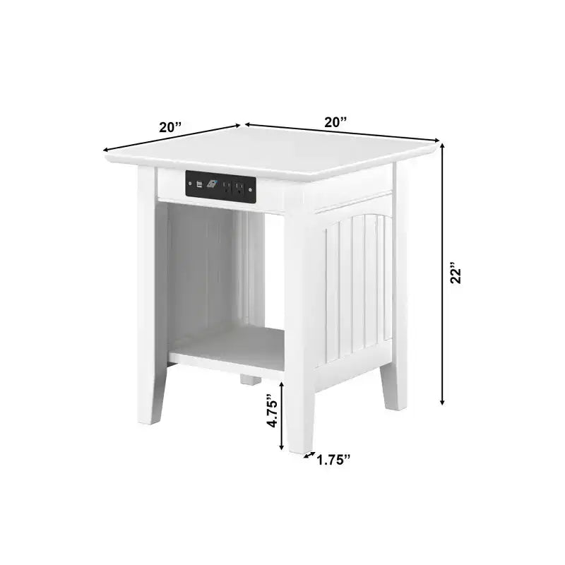 Table d'appoint Nantucket avec chargeur - AFI