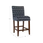 Tabouret de bar rembourré hauteur comptoir 24 po - HomePop