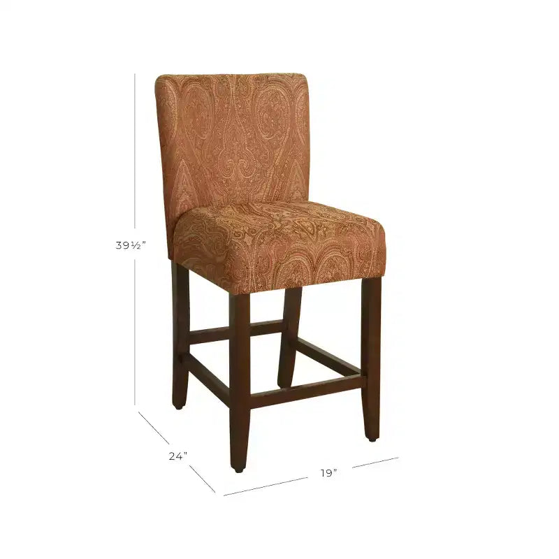 Tabouret de bar rembourré hauteur comptoir 24 po - HomePop