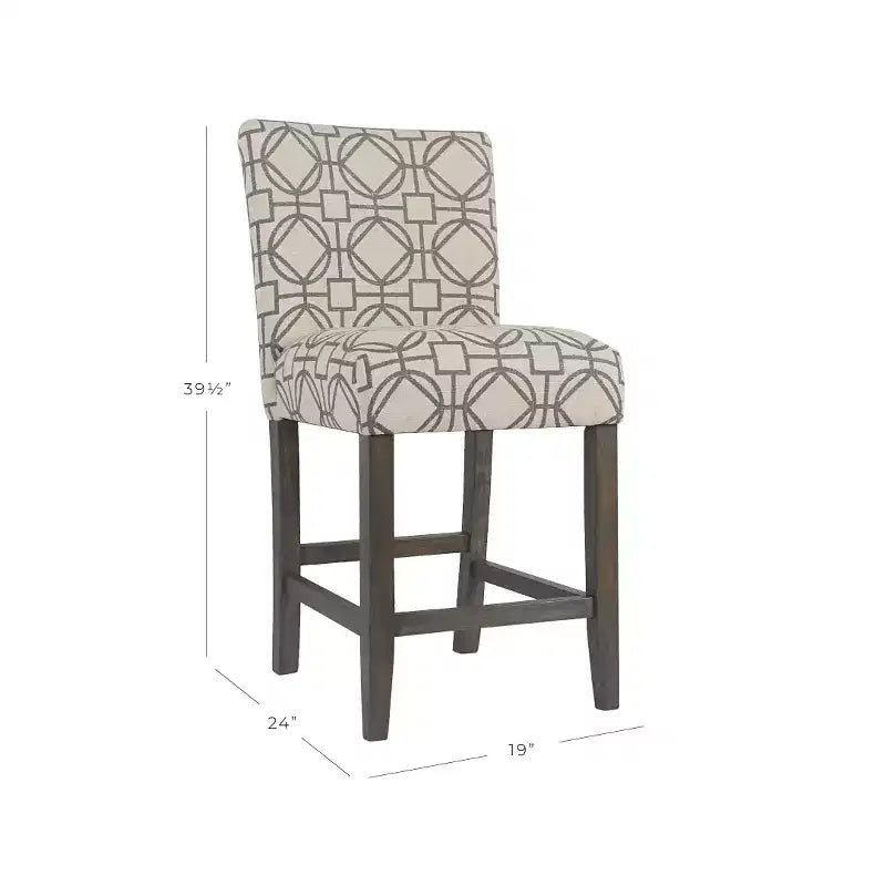Tabouret de bar rembourré hauteur comptoir 24 po - HomePop
