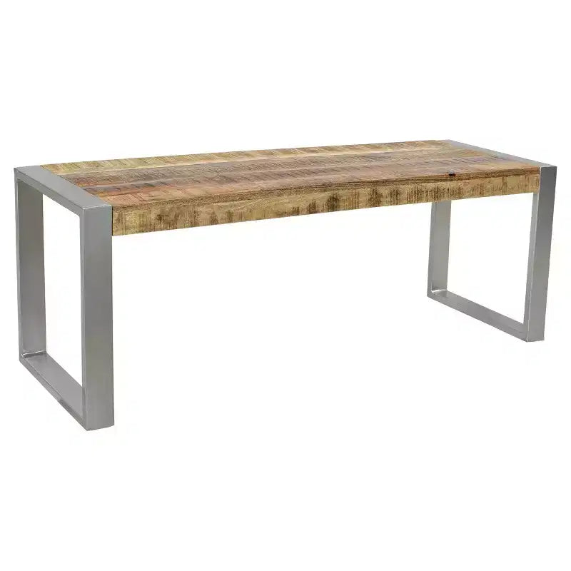 Bois de récupération et Métal argenté - Banc - Timbergirl