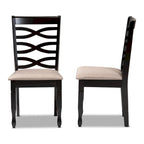 Lot de 2 chaises de salle à manger en bois Lanier (style moderne et contemporain)