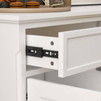 Buffet bahut 150 cm blanc laqué moderne contemporain du milieu du siècle