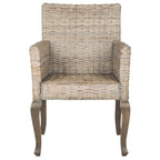 Chaise de salle à manger naturelle Alearda de SAFAVIEH (Lot de 2) - 23 x 24.4 x 34 - 23L x 24P x 34H