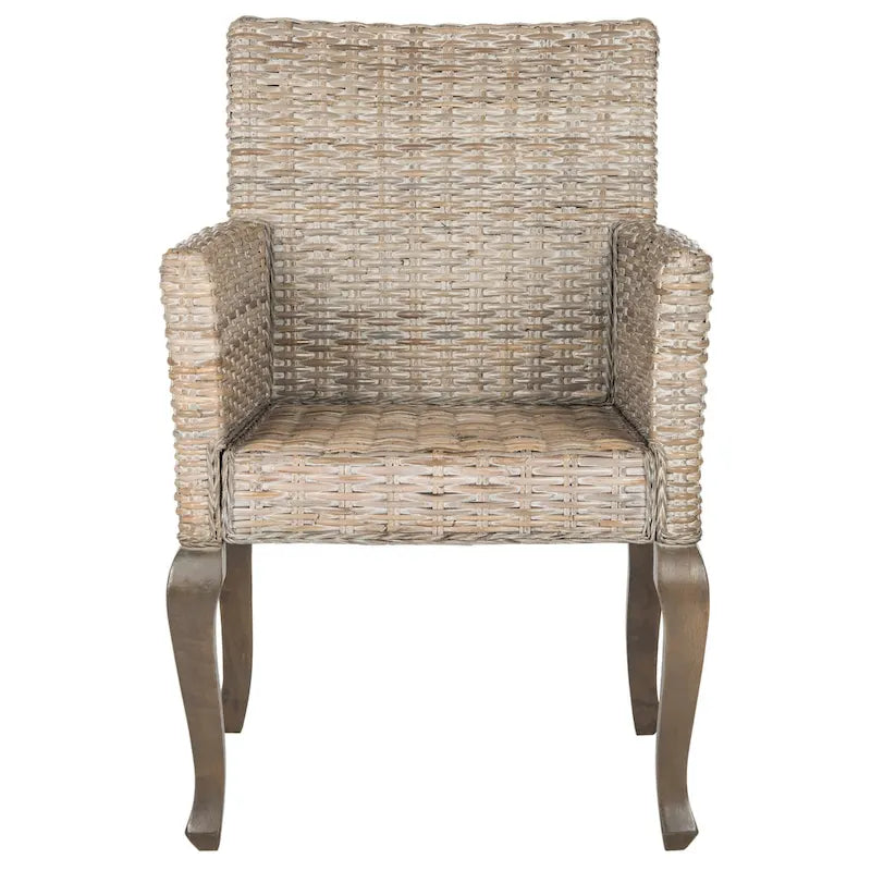 Chaise de salle à manger naturelle Alearda de SAFAVIEH (Lot de 2) - 23 x 24.4 x 34 - 23L x 24P x 34H