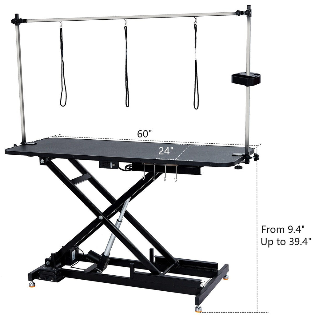 Table de toilettage hydraulique pour chien réglable en hauteur (60 cm)