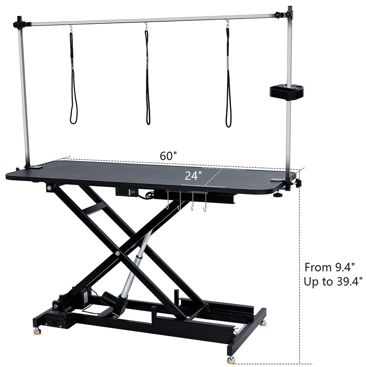 Table de toilettage hydraulique pour chien réglable en hauteur (60 cm)