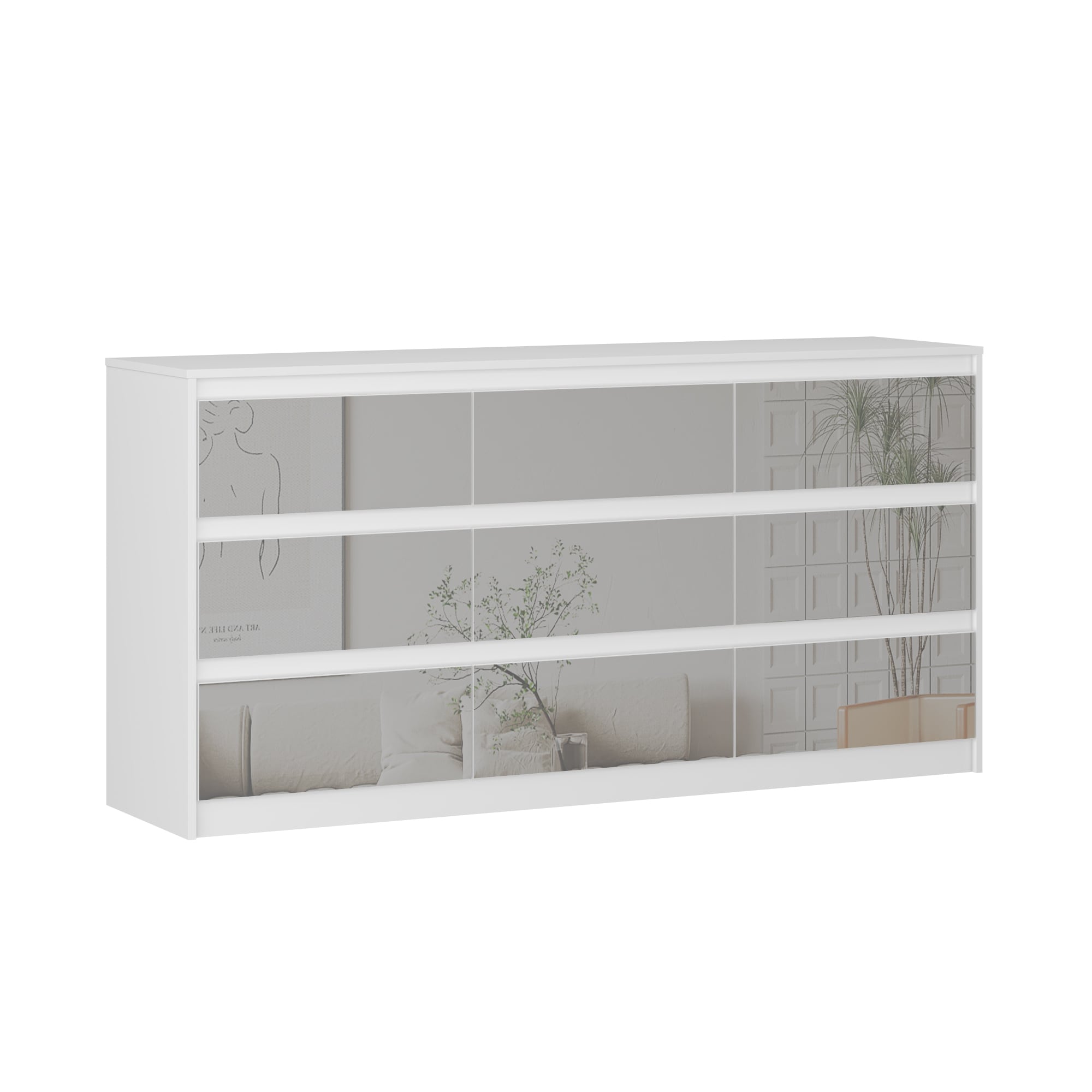 Commode à 9 tiroirs de 63 W, commode d'appoint pour salon, chambre à coucher