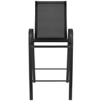 Lot de 4 tabourets de bar d'extérieur avec matériau Flex Comfort - Tabouret de terrasse