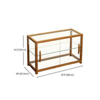 Élégante vitrine de collection en bois avec portes coulissantes