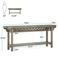 Console longue en bois massif de 180 cm de style ferme