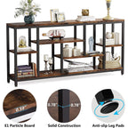 Console extensible de 70,9 pouces avec rangement, table d'entrée à 3 niveaux pour couloir