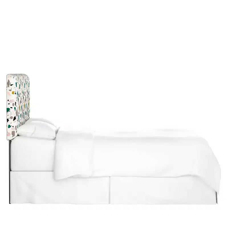 Tête de lit tapissée Skyline Furniture Olivia Terrazzo Émeraude Ocre