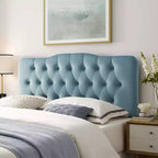 Tête de lit capitonnée en velours de performance Annabel Full Diamond - Modway