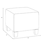 Pouf carré Skyline Furniture avec clous décoratifs