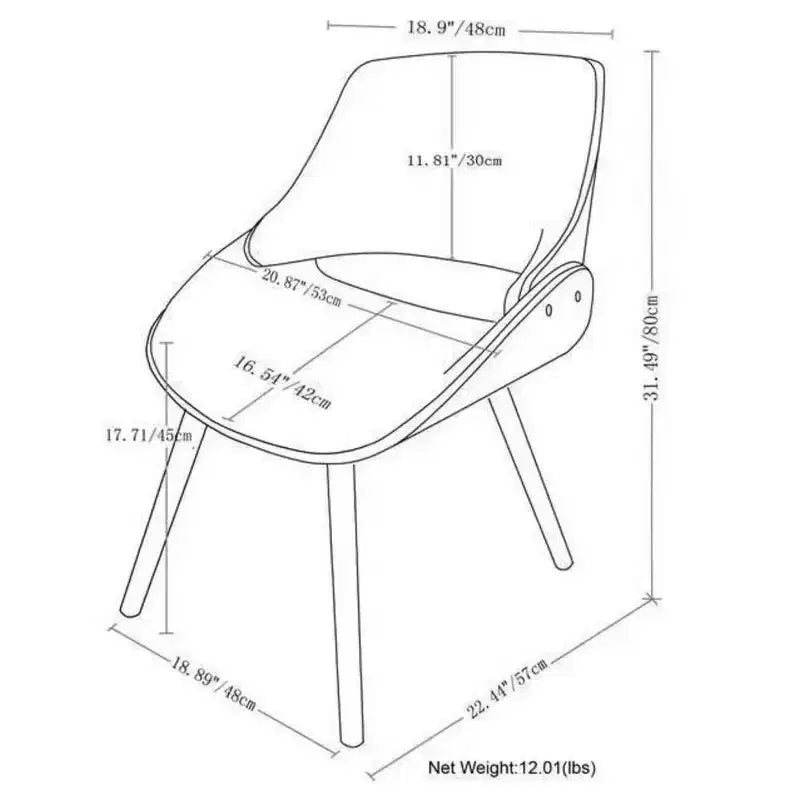 Chaise de salle à manger Malone Bentwood - WyndenHall