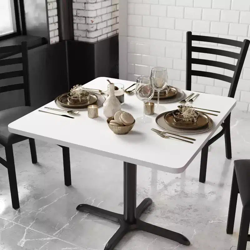 Flash Furniture Plateau de table carré de 36 po avec dessus réversible en stratifié