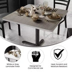 Flash Furniture Plateau de table carré de 36 po avec dessus réversible en stratifié