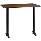 Flash Furniture Plateau de table rectangulaire en stratifié de 76,2 x 121,9 cm avec pieds de table haute de 12,7 x 55,9 cm