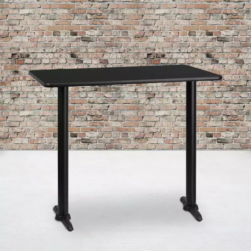 Flash Furniture Plateau de table rectangulaire en stratifié de 76,2 x 121,9 cm avec pieds de table haute de 12,7 x 55,9 cm