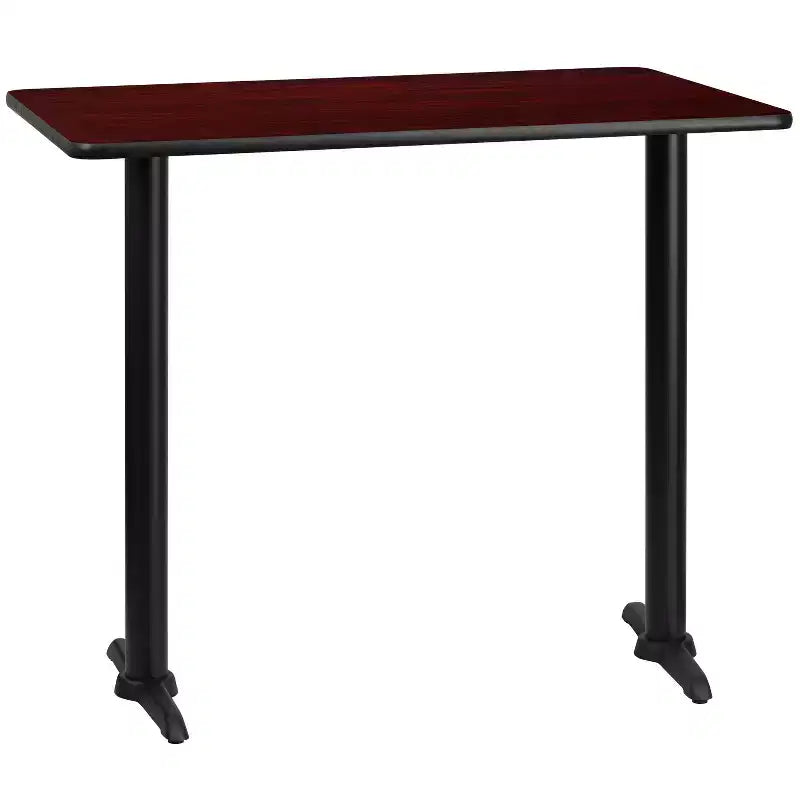 Flash Furniture Plateau de table rectangulaire en stratifié de 76,2 x 121,9 cm avec pieds de table haute de 12,7 x 55,9 cm