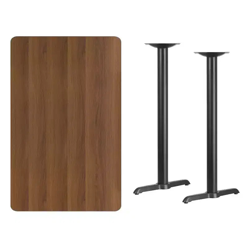 Flash Furniture Plateau de table rectangulaire en stratifié de 76,2 x 121,9 cm avec pieds de table haute de 12,7 x 55,9 cm