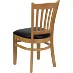Chaise de restaurant en bois à lattes verticales Flash Furniture