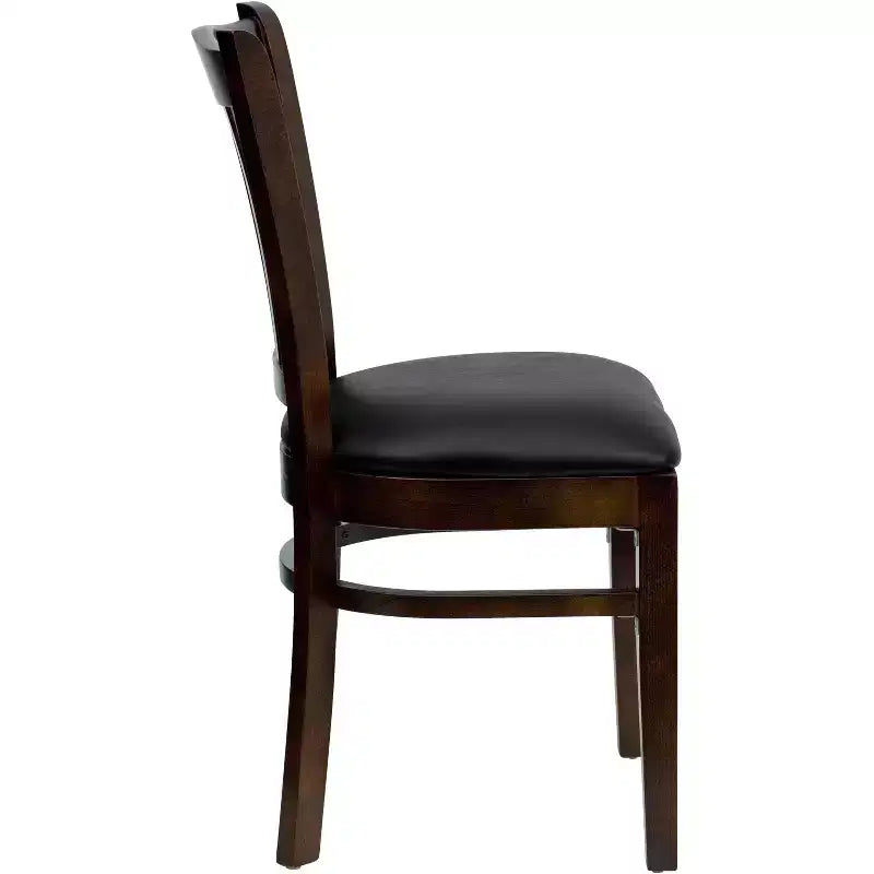 Chaise de restaurant en bois à lattes verticales Flash Furniture