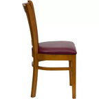 Chaise de restaurant en bois à lattes verticales Flash Furniture