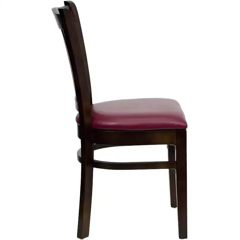 Chaise de restaurant en bois à lattes verticales Flash Furniture