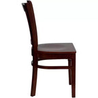 Chaise de restaurant en bois à lattes verticales Flash Furniture