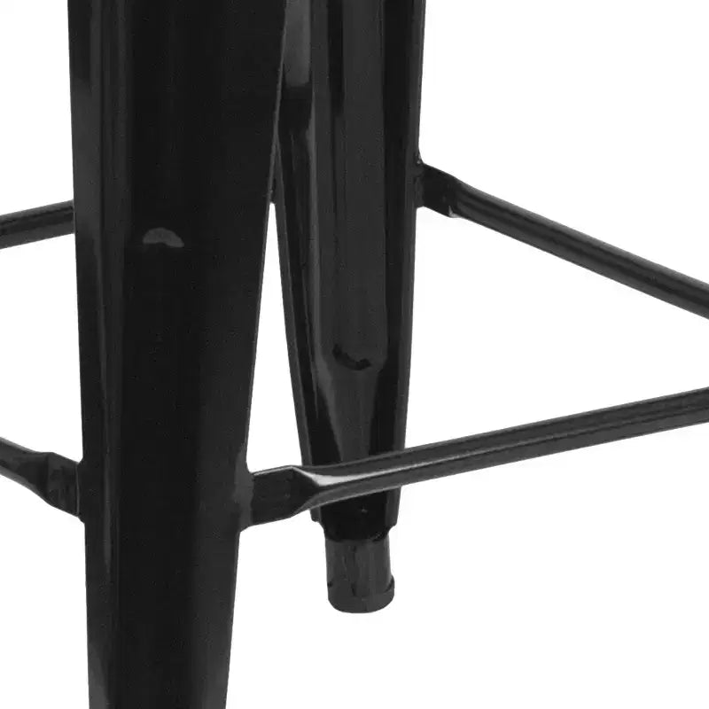 Tabouret de bar Flash Furniture 30 po sans dossier en métal avec siège carré en bois
