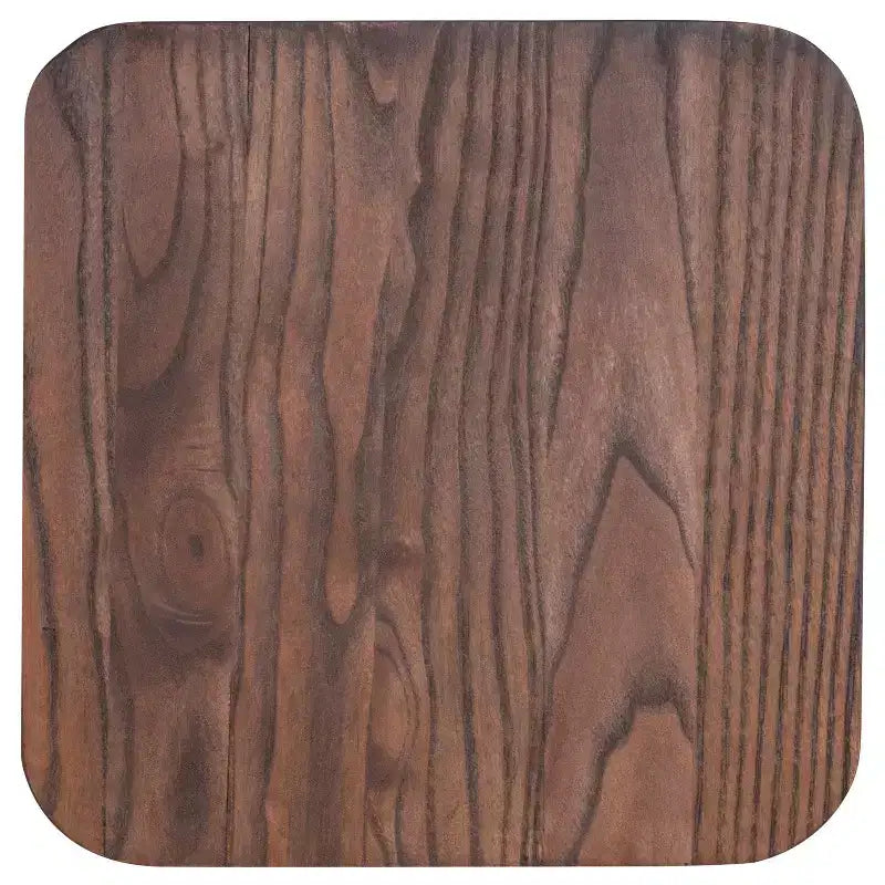 Tabouret de bar Flash Furniture 30 po sans dossier en métal avec siège carré en bois