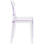 Chaise Ghost de Flash Furniture avec dossier en forme de larme en cristal transparent