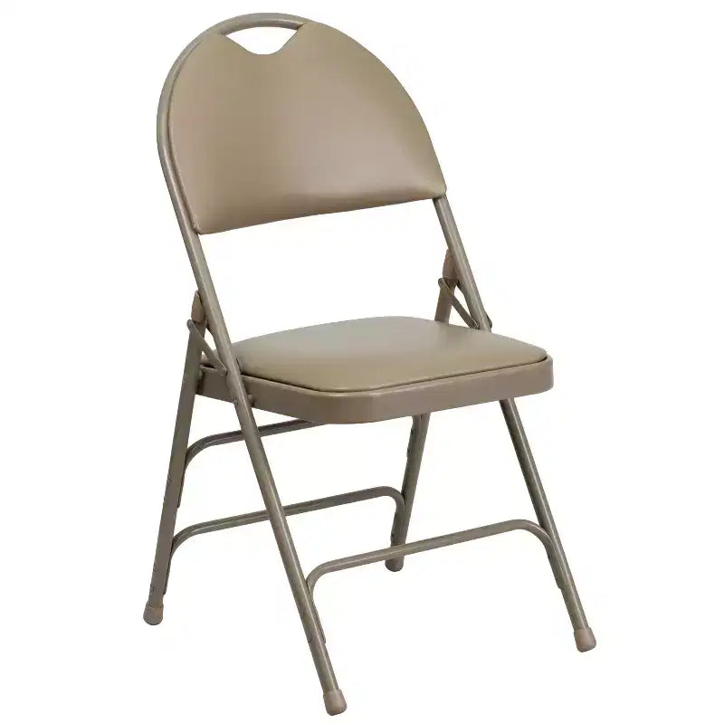 Lot de 2 chaises pliantes HERCULES de la série Extra Large Ultra-Premium à triple entretoise en métal avec poignée de transport facile Flash Furniture