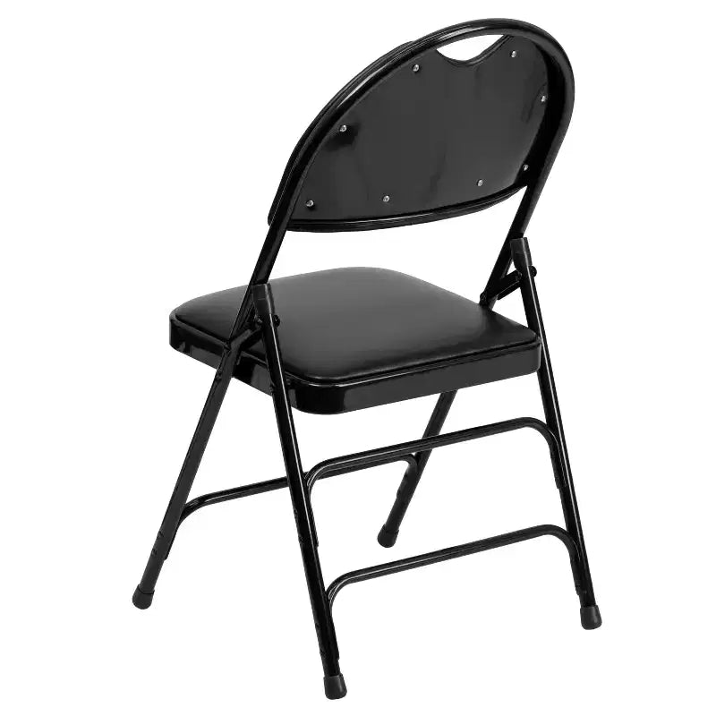 Lot de 2 chaises pliantes HERCULES de la série Extra Large Ultra-Premium à triple entretoise en métal avec poignée de transport facile Flash Furniture