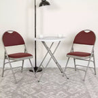 Lot de 2 chaises pliantes HERCULES de la série Extra Large Ultra-Premium à triple entretoise en métal avec poignée de transport facile Flash Furniture