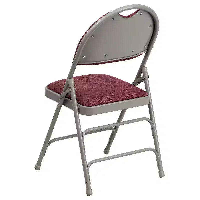Lot de 2 chaises pliantes HERCULES de la série Extra Large Ultra-Premium à triple entretoise en métal avec poignée de transport facile Flash Furniture