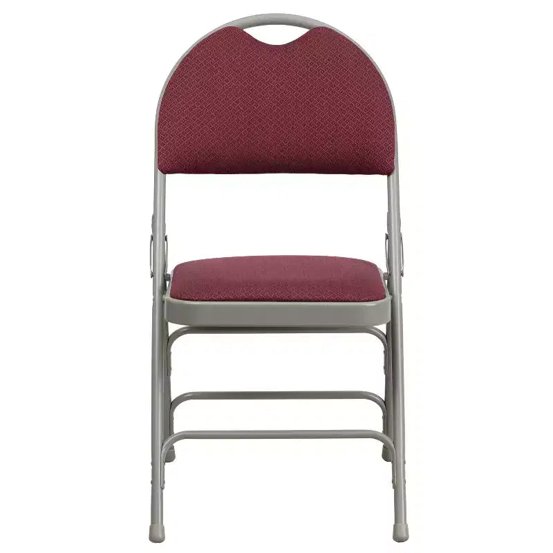 Lot de 2 chaises pliantes HERCULES de la série Extra Large Ultra-Premium à triple entretoise en métal avec poignée de transport facile Flash Furniture