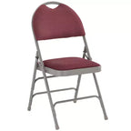 Lot de 2 chaises pliantes HERCULES de la série Extra Large Ultra-Premium à triple entretoise en métal avec poignée de transport facile Flash Furniture