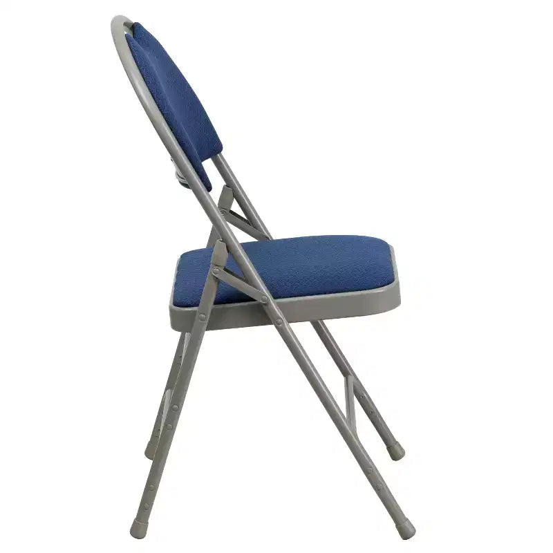 Lot de 2 chaises pliantes HERCULES de la série Extra Large Ultra-Premium à triple entretoise en métal avec poignée de transport facile Flash Furniture