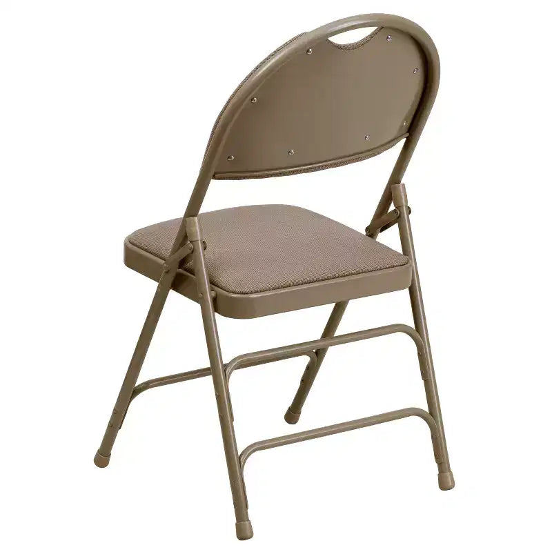 Lot de 2 chaises pliantes HERCULES de la série Extra Large Ultra-Premium à triple entretoise en métal avec poignée de transport facile Flash Furniture