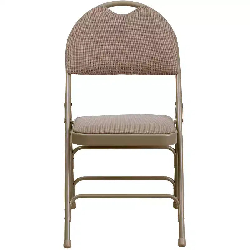 Lot de 2 chaises pliantes HERCULES de la série Extra Large Ultra-Premium à triple entretoise en métal avec poignée de transport facile Flash Furniture