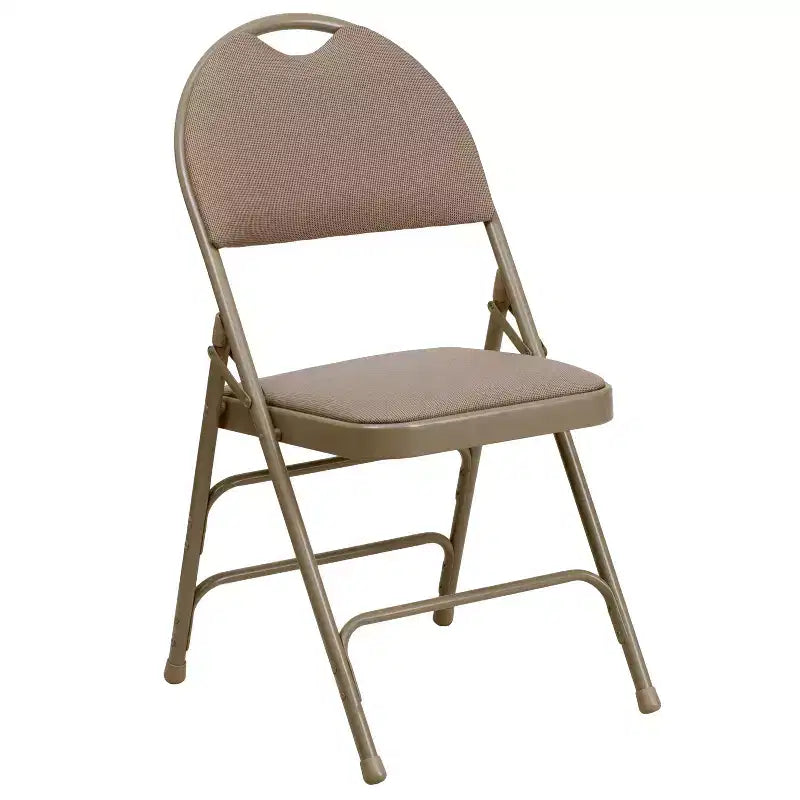 Lot de 2 chaises pliantes HERCULES de la série Extra Large Ultra-Premium à triple entretoise en métal avec poignée de transport facile Flash Furniture