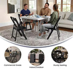 Chaise pliante Hercules de Flash Furniture – Lot de 2 chaises d'événement en résine d'une capacité de 360 kg