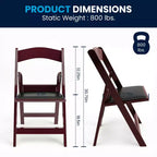 Chaise pliante Hercules de Flash Furniture – Lot de 2 chaises d'événement en résine d'une capacité de 360 kg