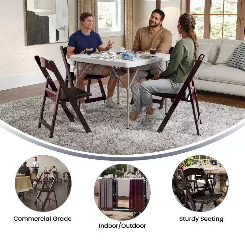 Chaise pliante Hercules de Flash Furniture – Lot de 2 chaises d'événement en résine d'une capacité de 360 kg
