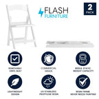 Chaise pliante Hercules de Flash Furniture – Lot de 2 chaises d'événement en résine d'une capacité de 360 kg