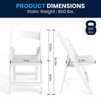 Chaise pliante Hercules de Flash Furniture – Lot de 2 chaises d'événement en résine d'une capacité de 360 kg